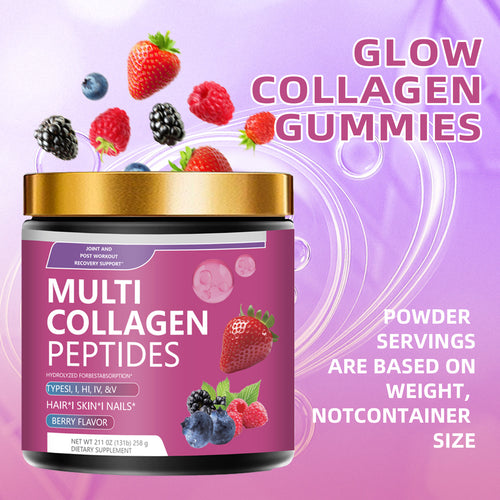 OEM ODM Private Label Multi Collagen Peptides Gummies Bottle Immune Support Custom Supplement Factory